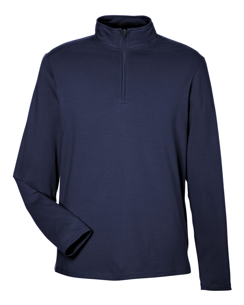Devon & Jones Men's Raleigh Stretch Quarter-Zip Pullover blank in Navy, style DG425