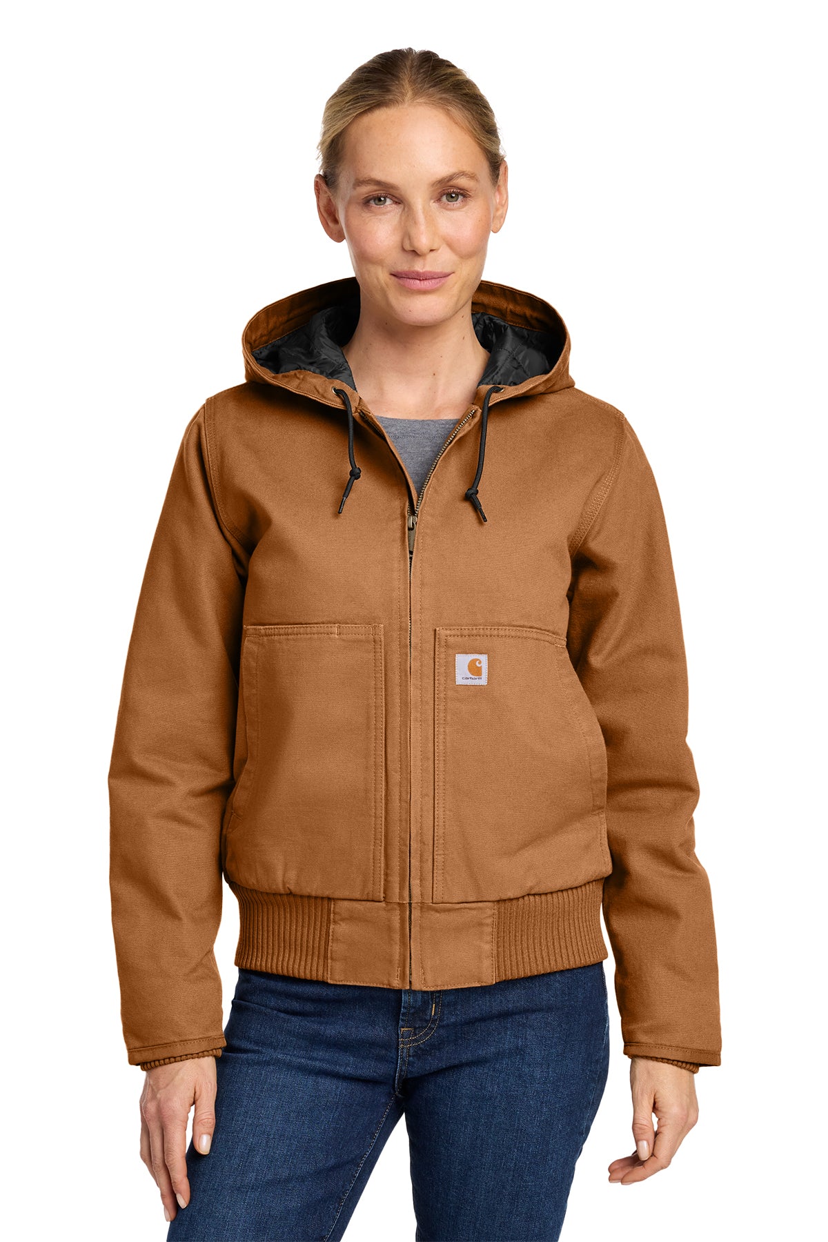 Carhartt® Women’s Washed Duck Active Jac in Carhartt Brown, style CT104053