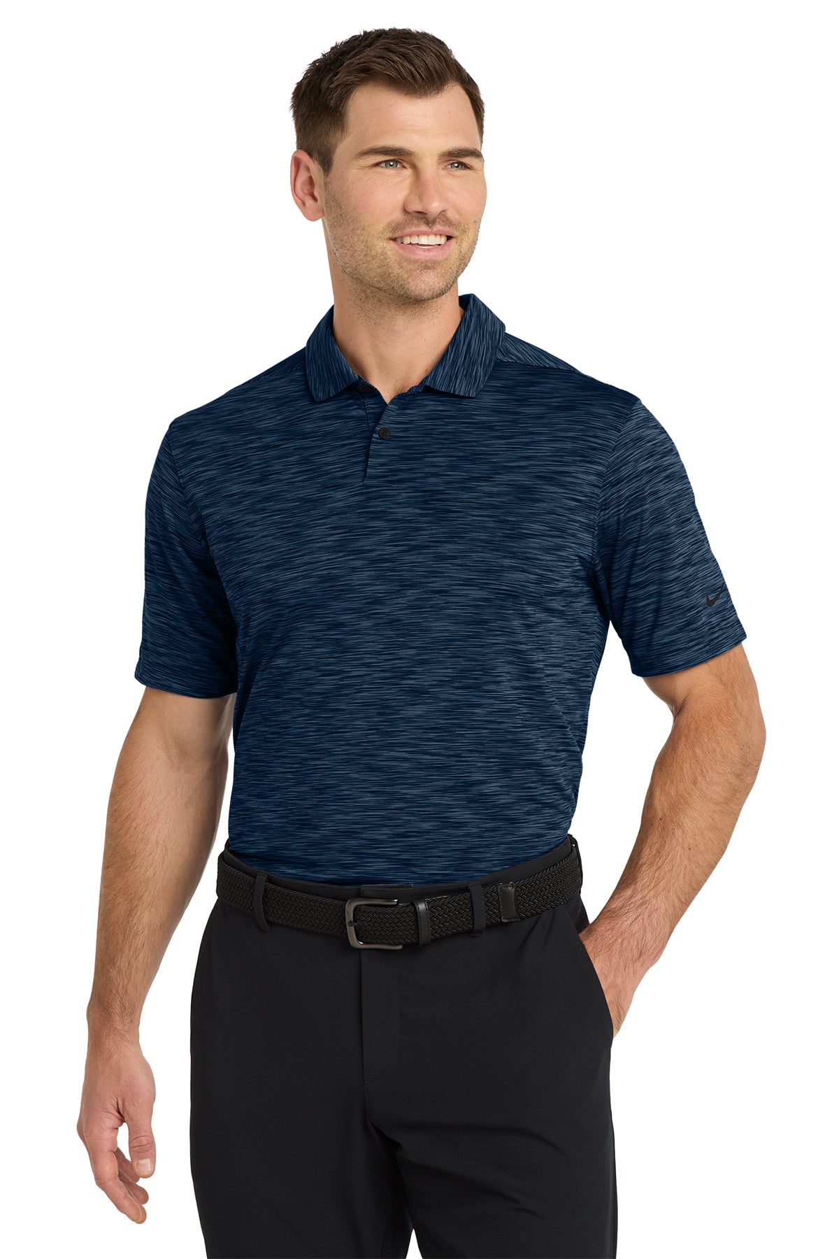 Nike Dri-FIT Vapor Space Dyed Polo in Navy, style NKDC2109