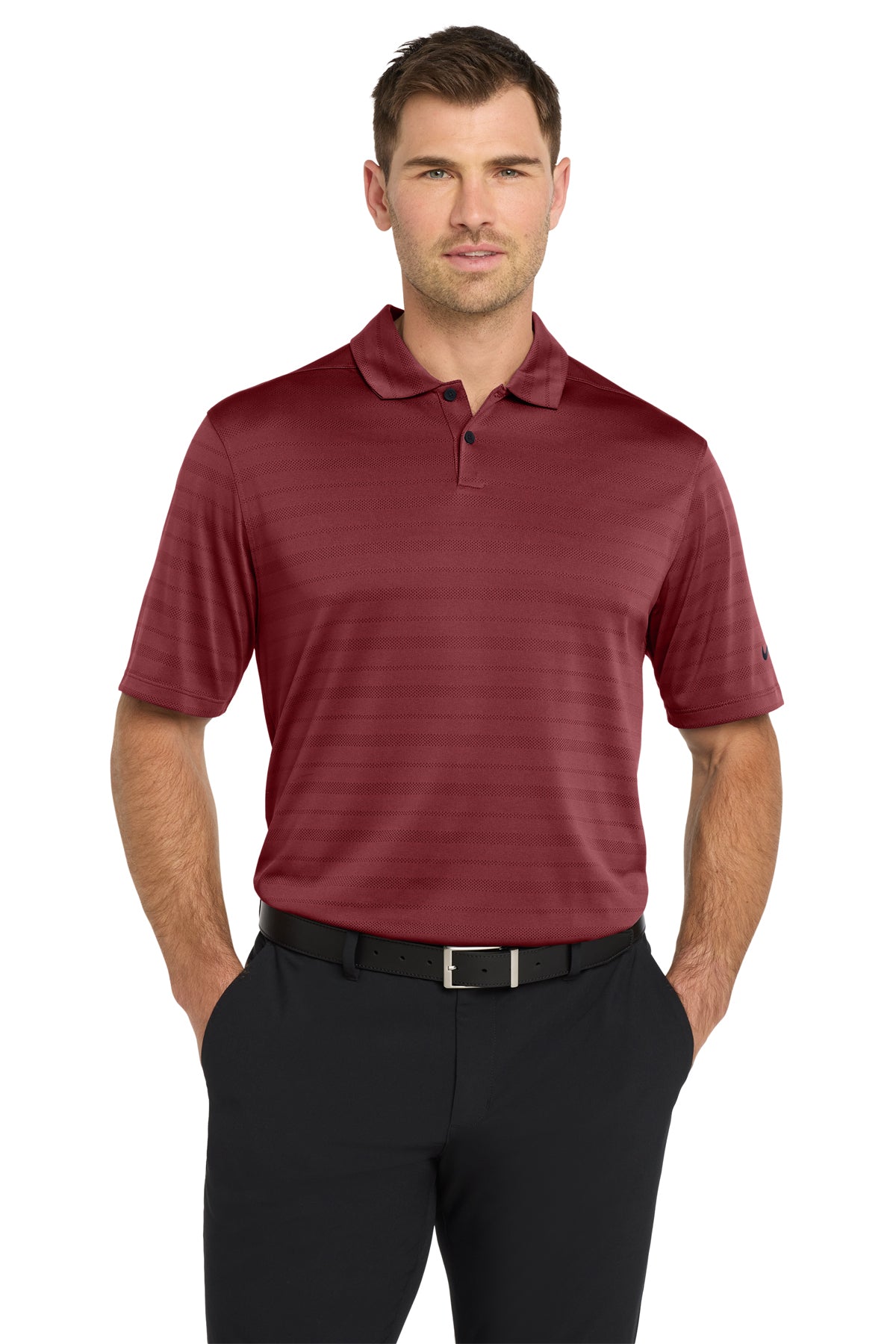 Nike Dri-FIT Vapor Jacquard Polo in Team Red, style NKDC2115