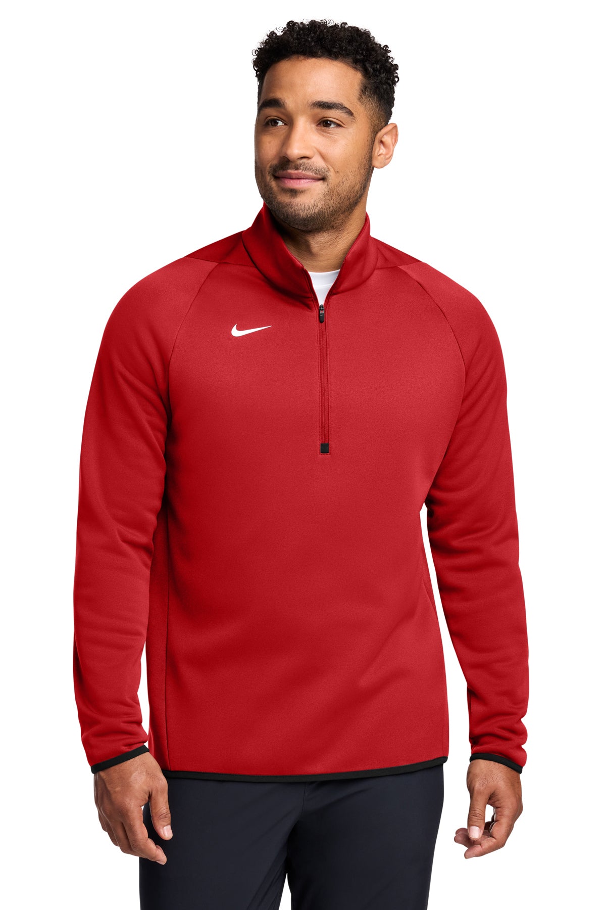 Nike Therma-FIT 1/4-Zip Fleece in Team Scarlet, style CN9492