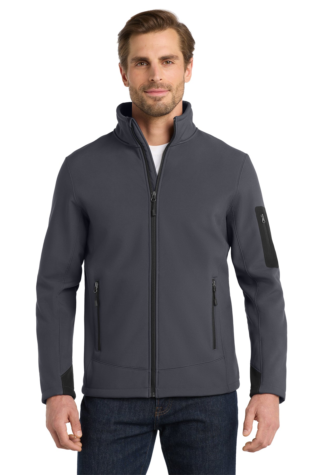 Eddie Bauer Rugged Ripstop Soft Shell Jacket in Grey Steel, style EB534