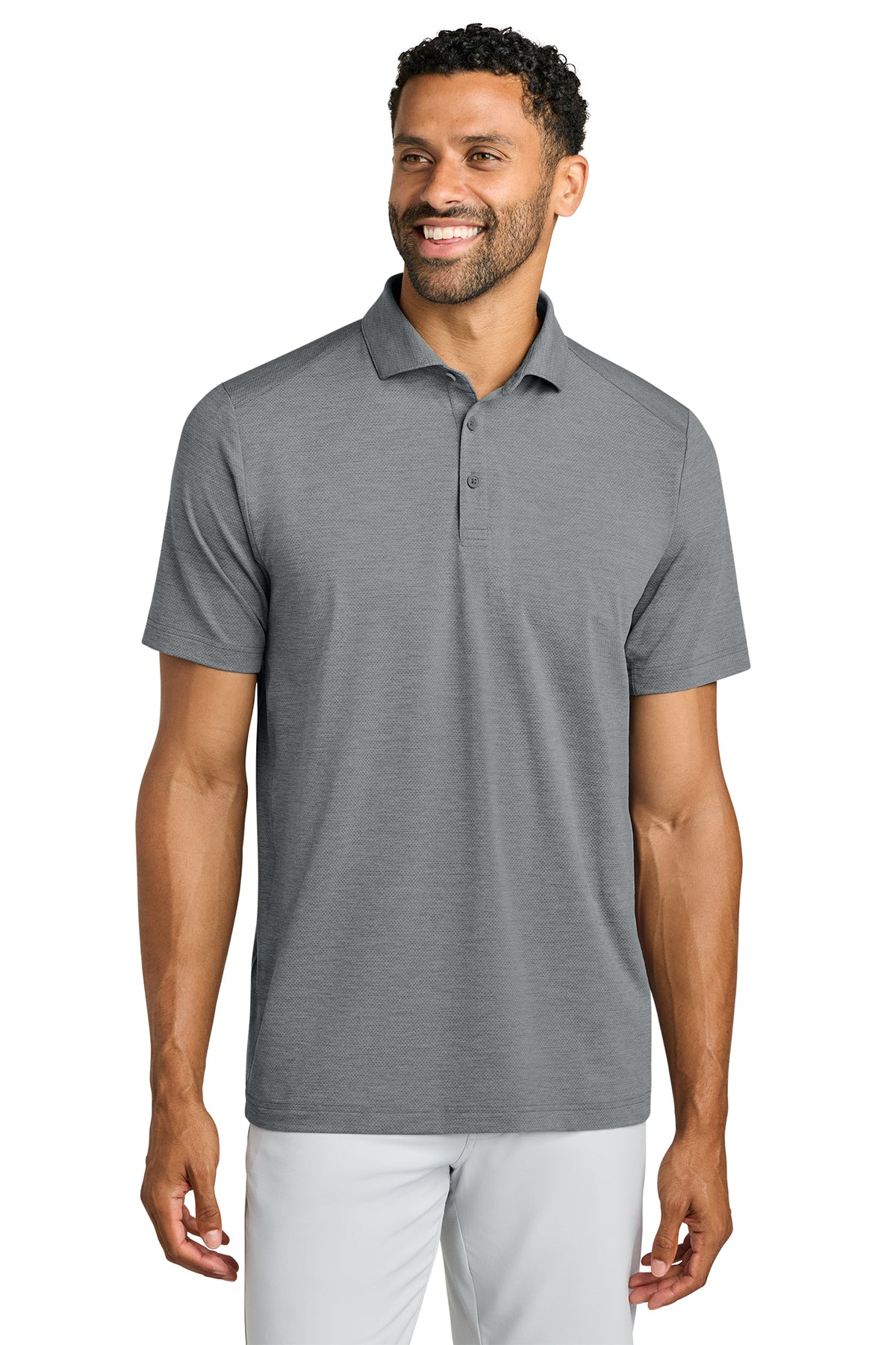 TravisMathew Onward Polo in Quiet Shade Grey Heather, style TMA42773
