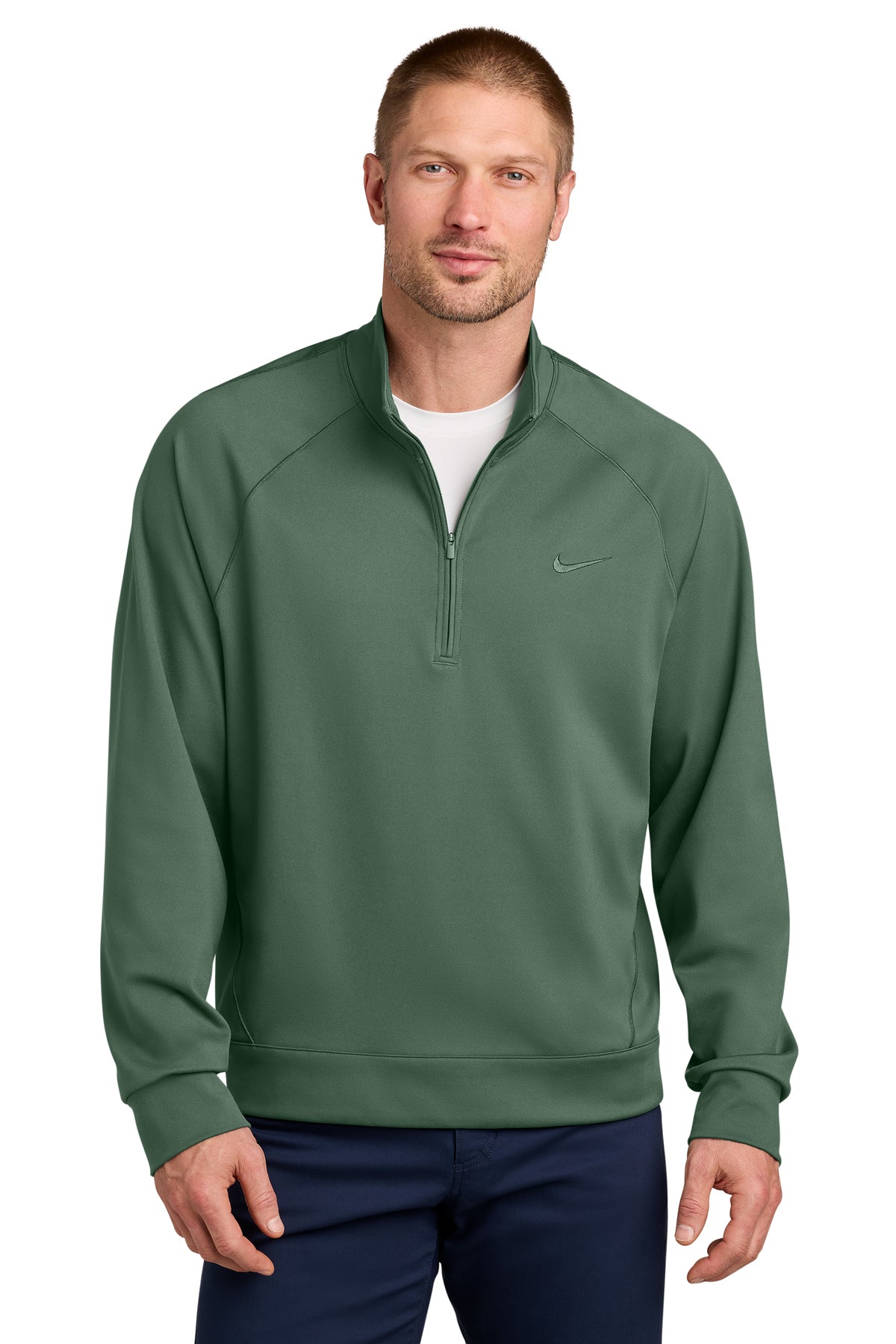 Nike Dri-FIT Primary 1/4-Zip in Vintage Green, style NKIO8128