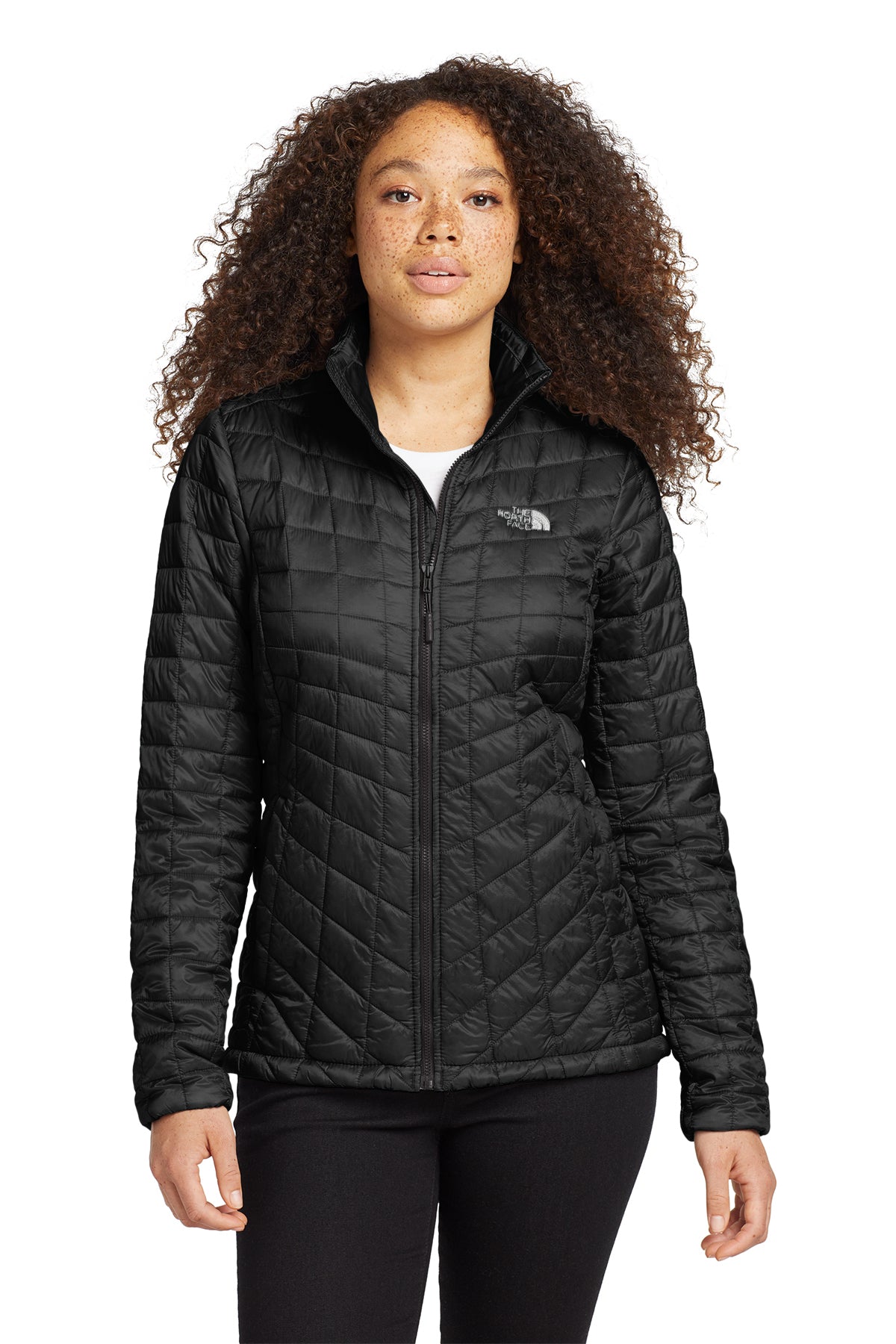 The North Face Women's ThermoBall Trekker Jacket in TNF Matte Black, style NF0A3LHK