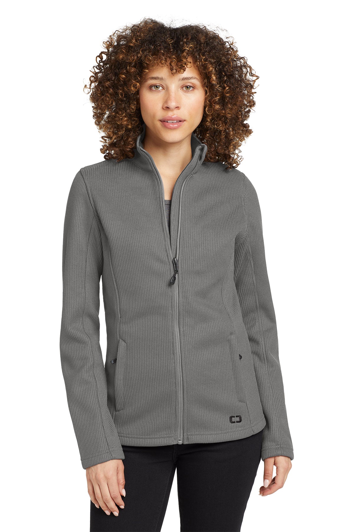 OGIO Women's Grit Fleece Jacket in Gear Grey, style LOG727