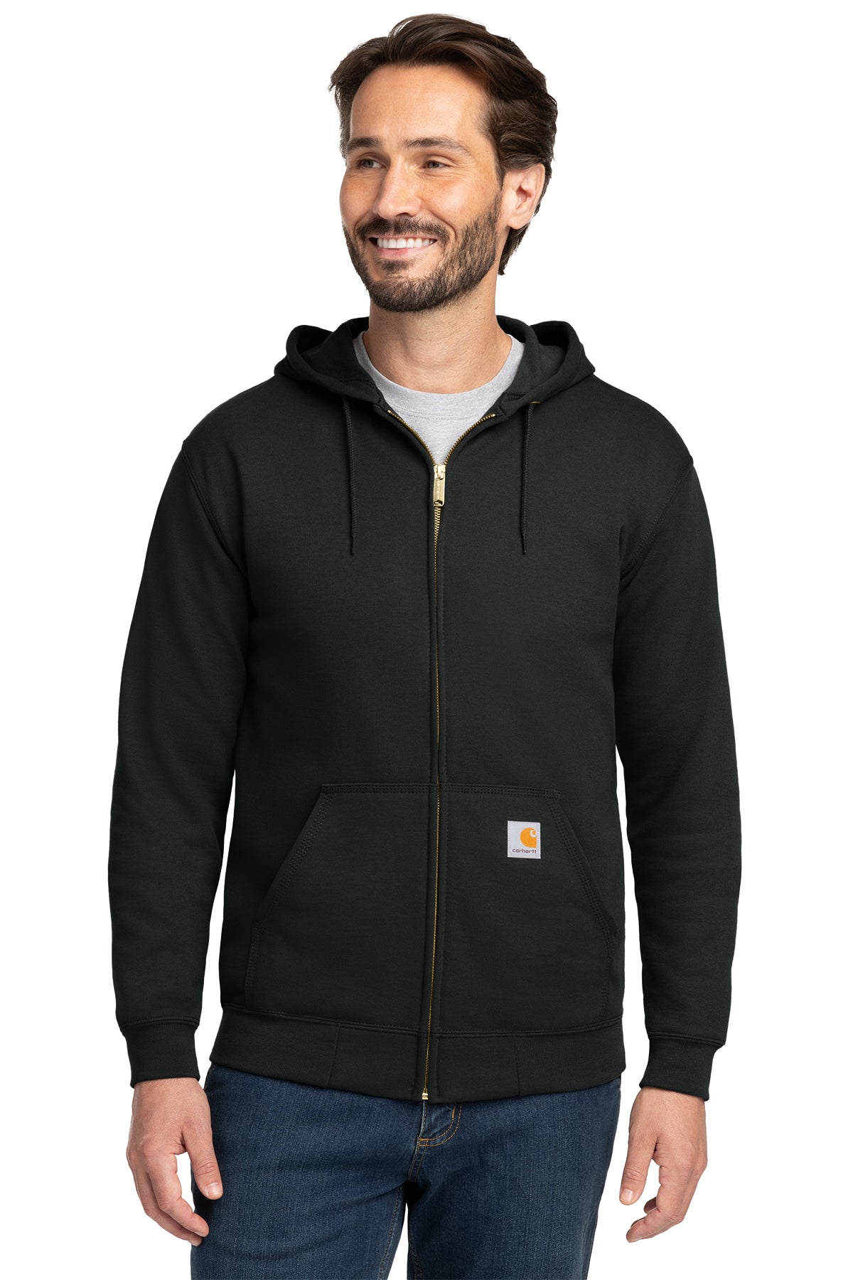 Carhartt® Midweight Hooded Zip-Front Sweatshirt blank, style CTK122