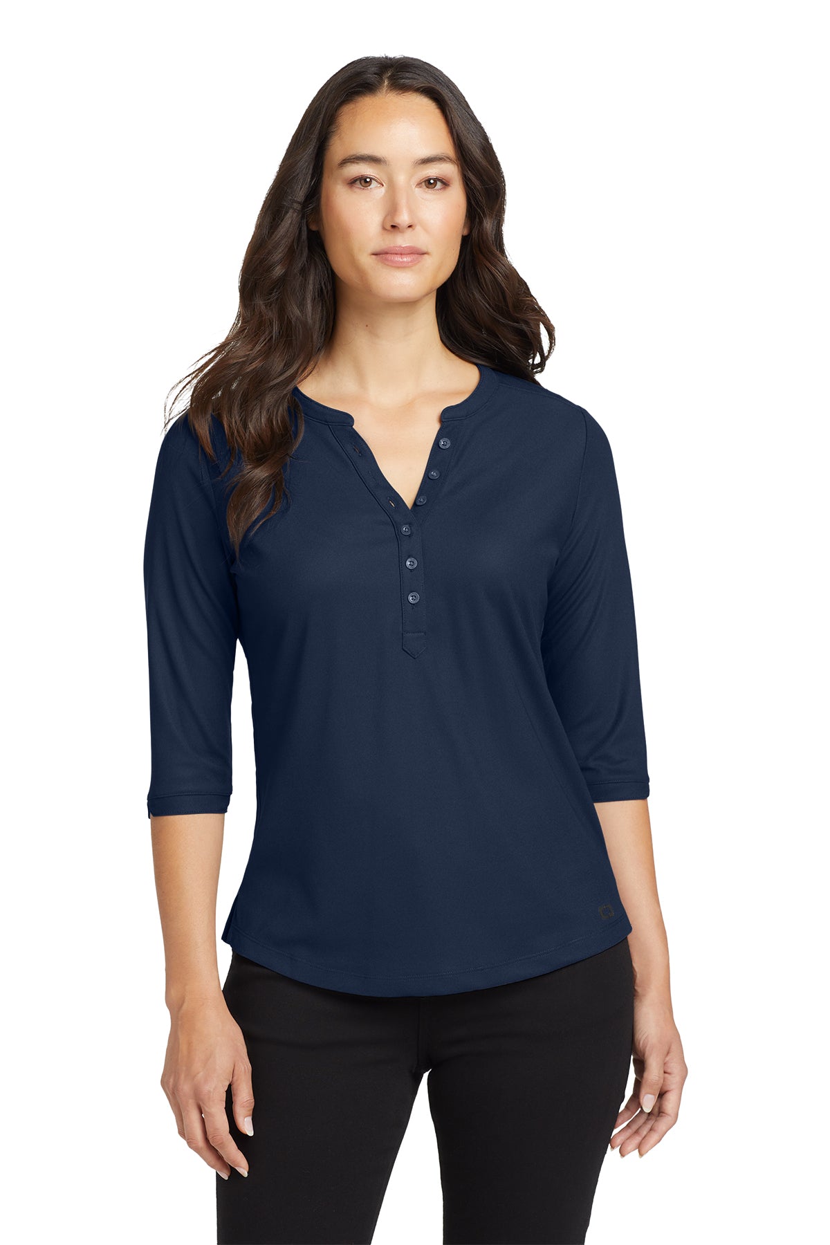 OGIO Women's Jewel Henley in Navy, style LOG104