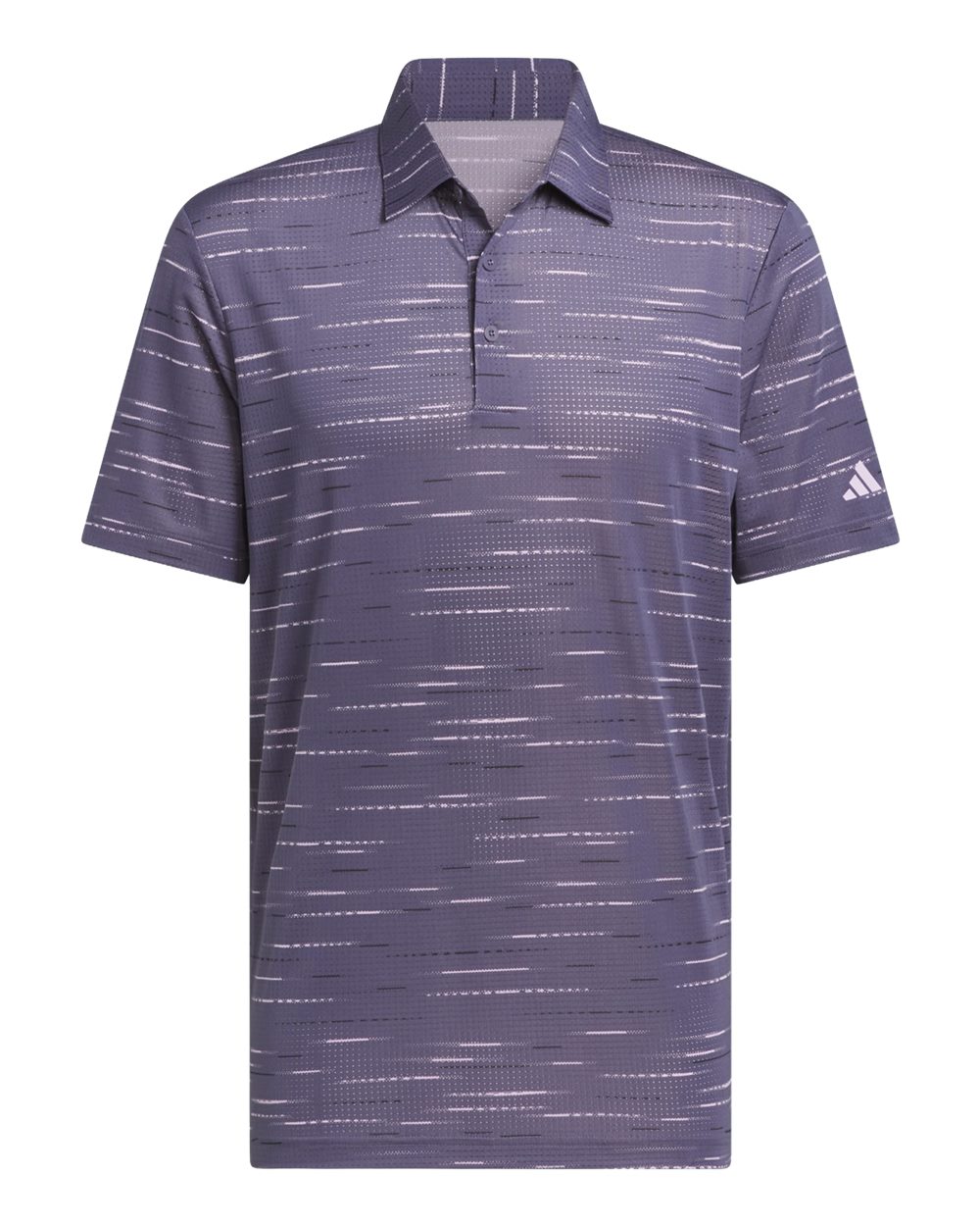 adidas Men's Ultimate365 Mesh Glimmer Print Polo in Preloved Violet, style A2015