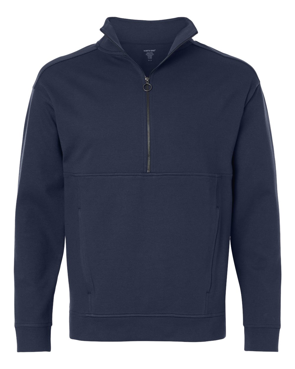 North End Men's Mantra Half-Zip Ottoman Pullover blank in Classic Navy, style NE220