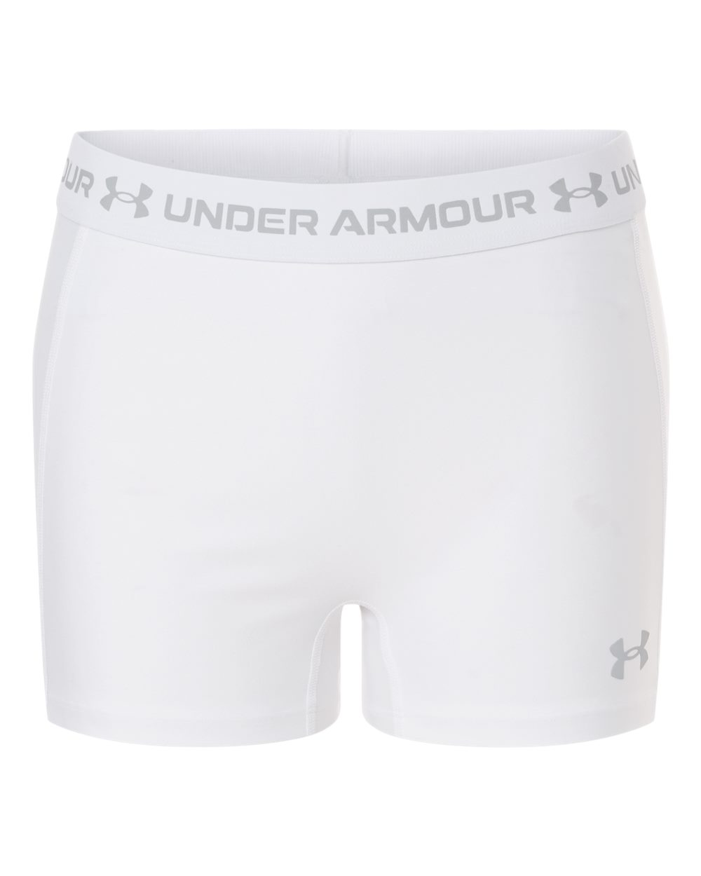 Under Armour Women's HeatGear 3" Shorty in White/ Halo Grey, style 6010725