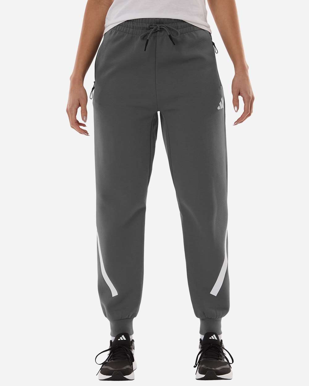 adidas Women's Z.N.E Joggers in Team Grey Four/ White, style AT223
