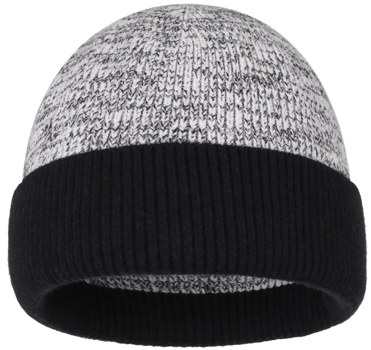 Zapped Headwear Heather Cuff Beanie - Heather black/black cuff