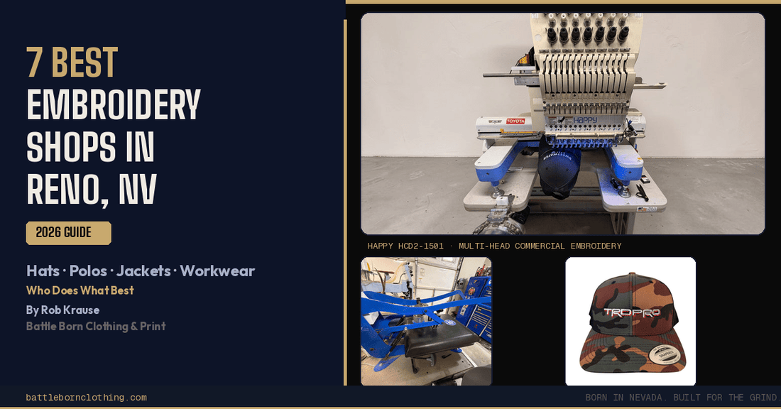 7 Best Embroidery Shops in Reno, NV (2026) | Local Guide - Battle Born Clothing