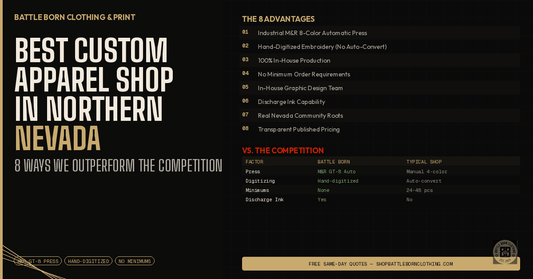 Best Custom Screen Printing & Embroidery | Northern Nevada - Battle Born