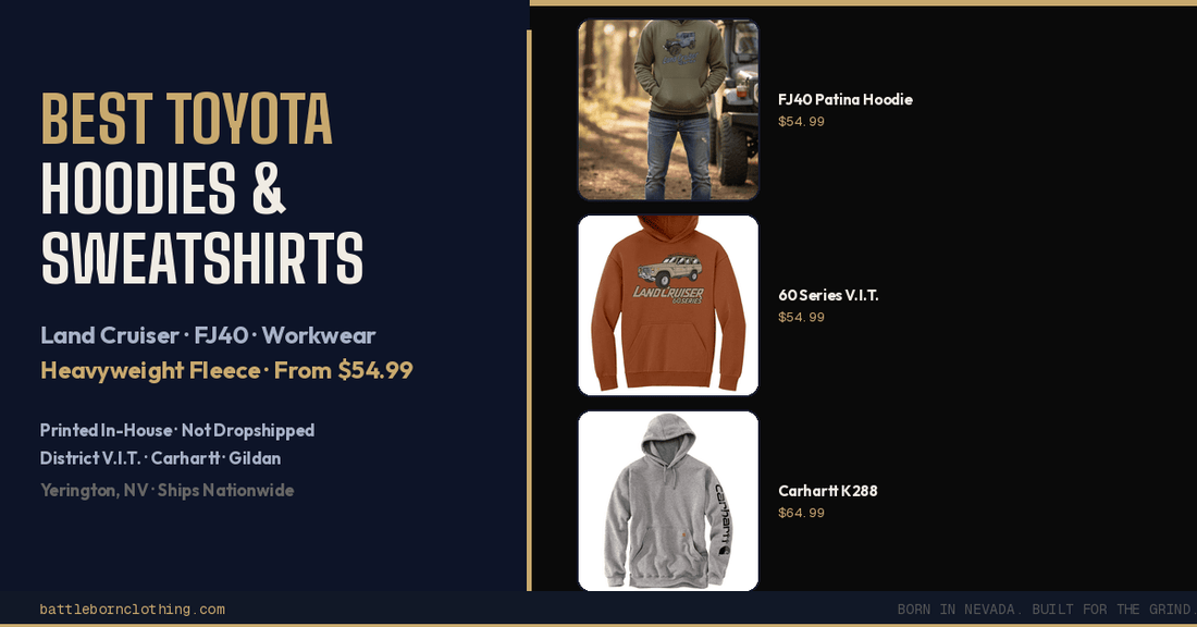 Best Toyota Hoodies & Sweatshirts | Heavyweight Fleece - Battle Born Clothing