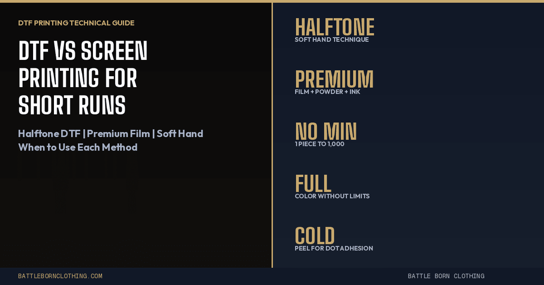 DTF vs Screen Printing for Short Runs | Guide - Battle Born Clothing