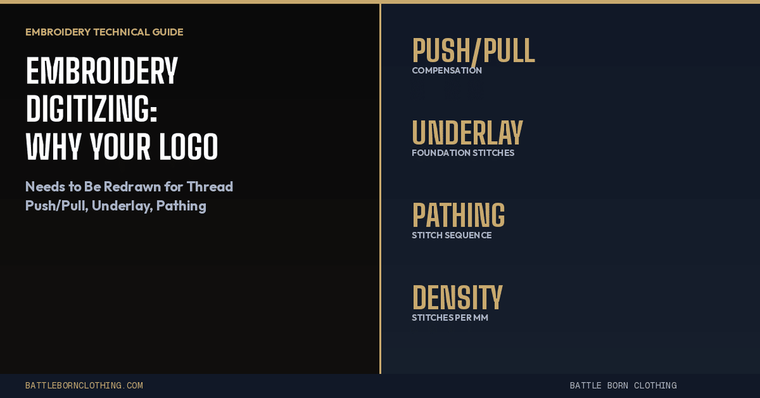 Embroidery Digitizing Explained | Why Logos Need Redrawn - Battle Born