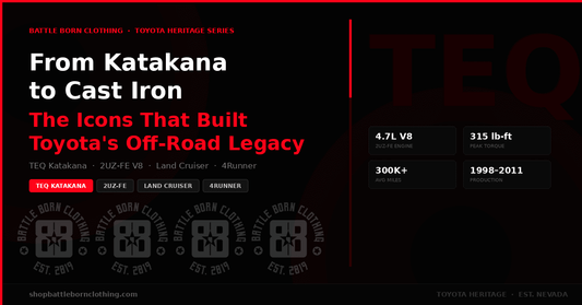From Katakana to Cast Iron: The Icons That Built Toyota's Off-Road Legacy - Shop Battle Born Clothing
