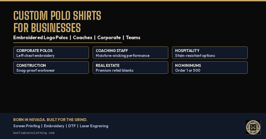 Custom Polo Shirts for Businesses | Embroidered Logo Polos