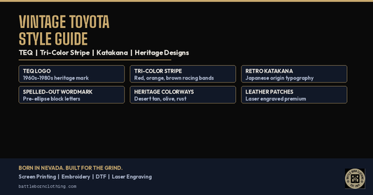 Vintage Toyota Style Guide | TEQ, Tri-Color & Retro Designs