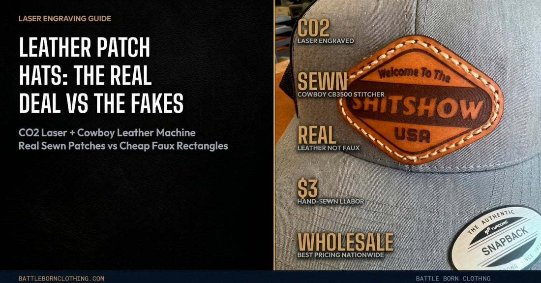 Leather Patch Hats: Real Sewn Leather vs Cheap Faux - Battle Born Clothing