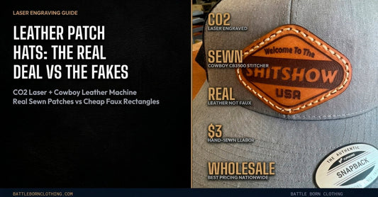 Leather Patch Hats: Real Sewn Leather vs Cheap Faux - Battle Born Clothing