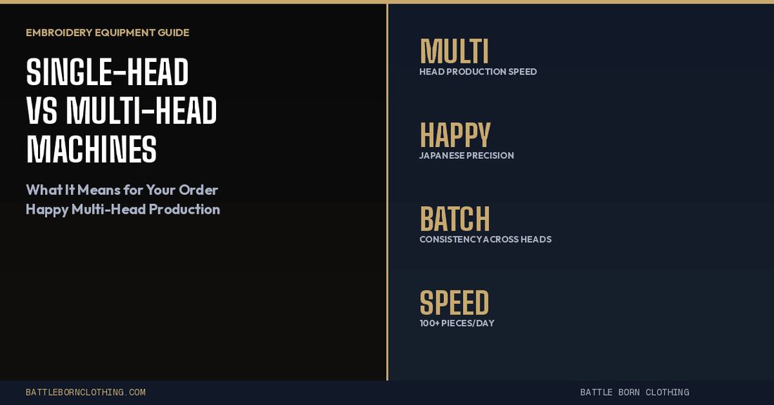 Single-Head vs Multi-Head Embroidery | Order Guide - Battle Born