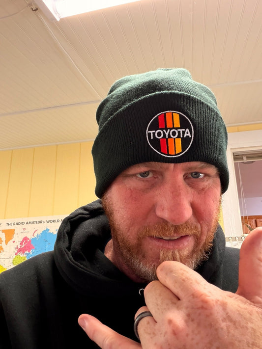 Vintage Toyota Tri-Color Patch Beanie: - Shop Battle Born Clothing