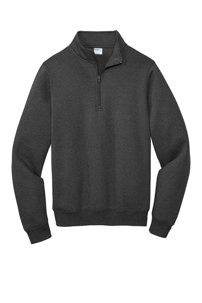Port & Company Core Fleece 1/4-Zip Pullover Sweatshirt PC78Q in Dark Heather Grey