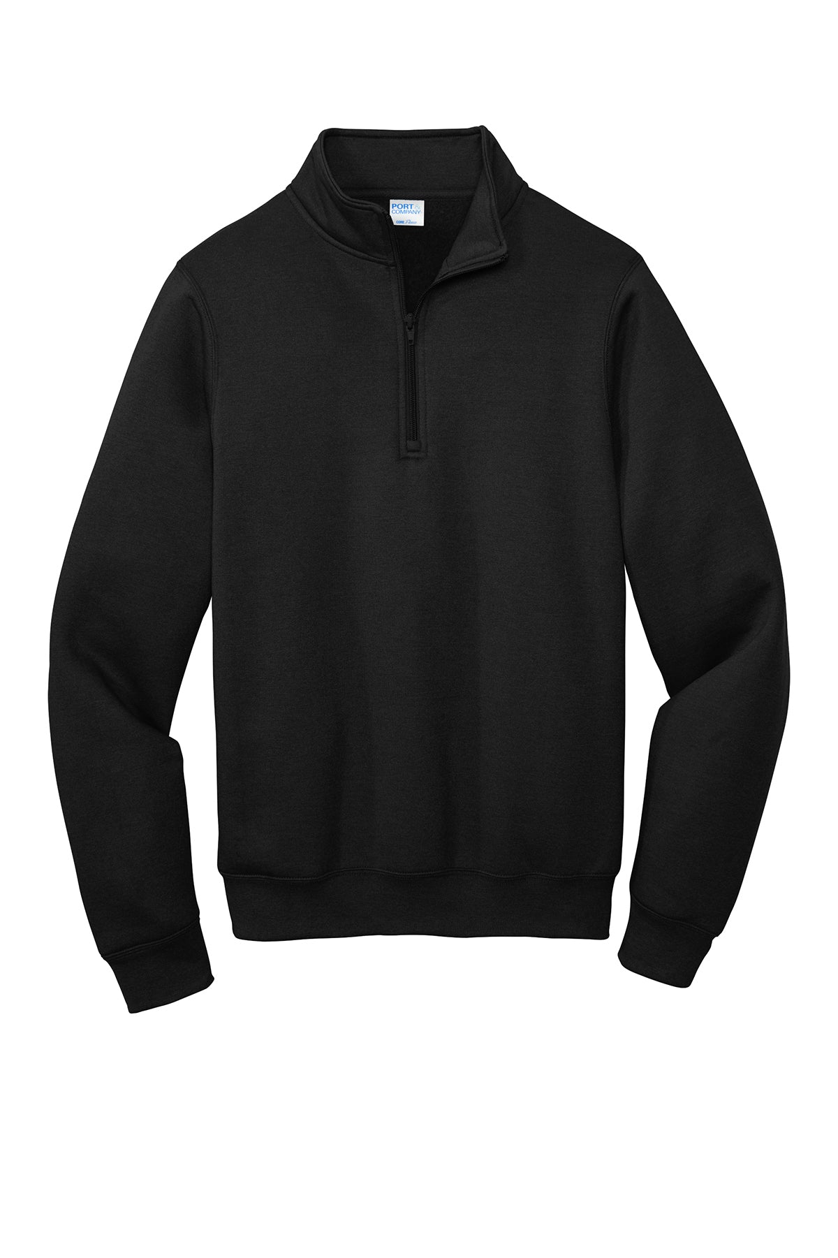 Port & Company Core Fleece 1/4-Zip Pullover Sweatshirt PC78Q in Jet Black