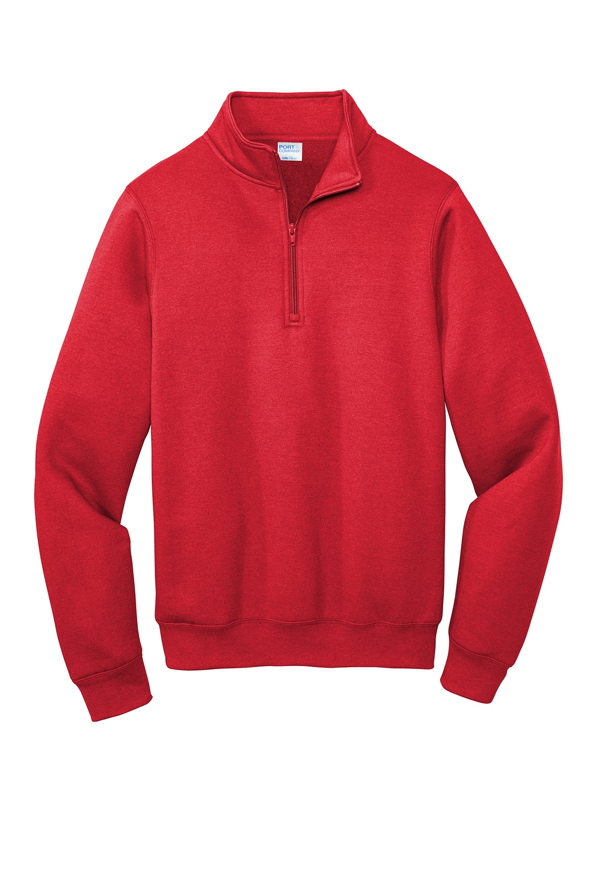 Port & Company Core Fleece 1/4-Zip Pullover Sweatshirt PC78Q in Red