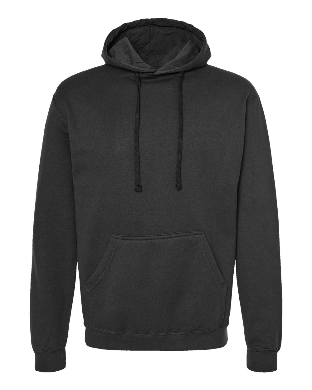 Tultex Unisex Fleece Hooded Sweatshirt blank in Black, style 320