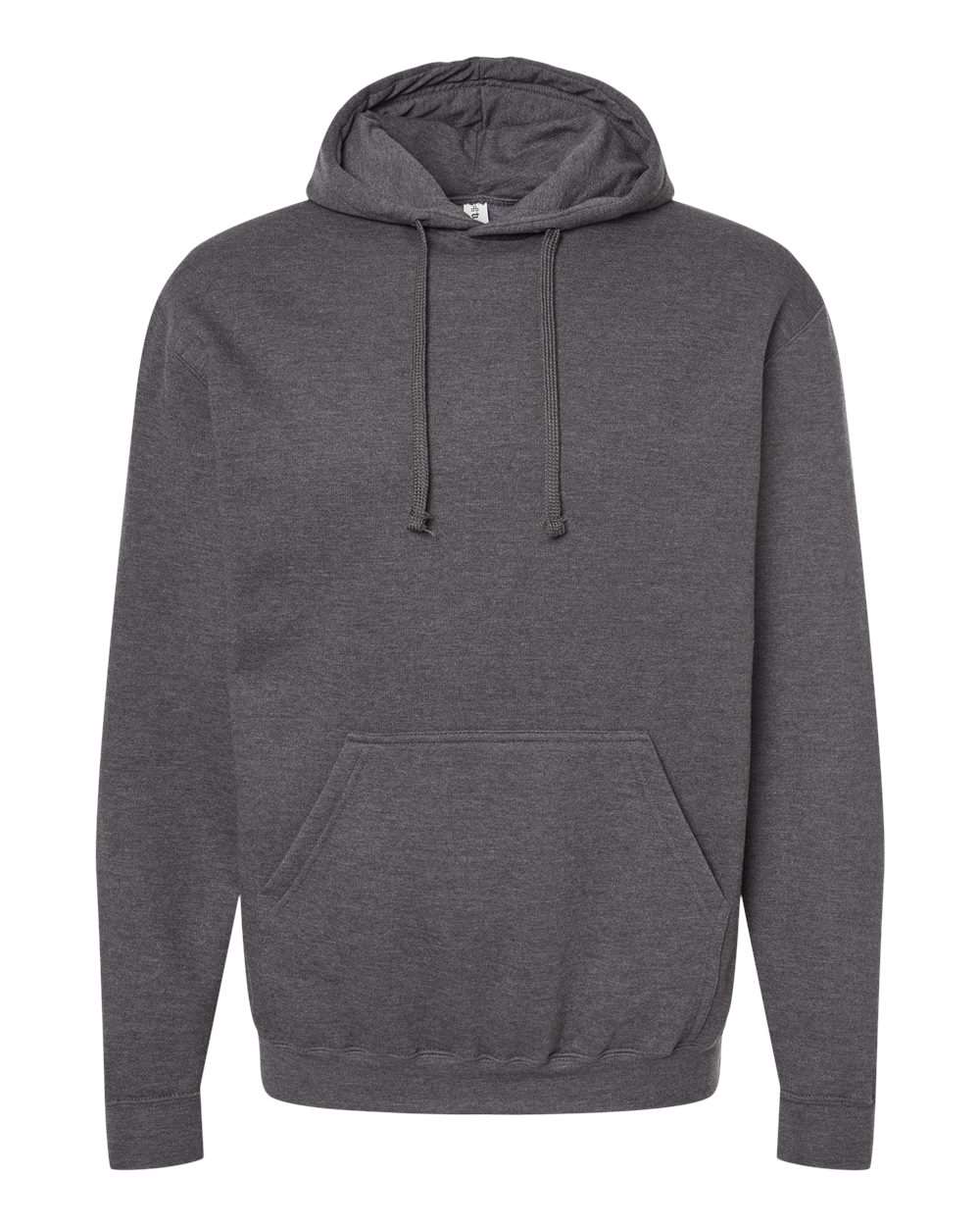 Tultex Unisex Fleece Hooded Sweatshirt blank in Heather Charcoal, style 320