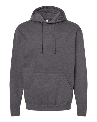 Tultex Unisex Fleece Hooded Sweatshirt blank in Heather Charcoal, style 320