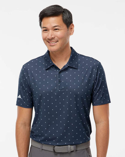 adidas Men's Ultimate365 Pine Tree Polo in Collegiate Navy/ White, style A574