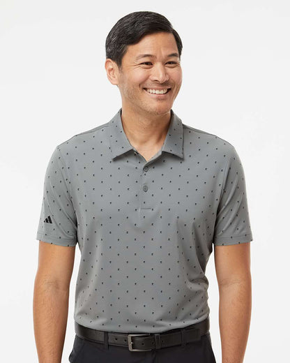 adidas Men's Ultimate365 Pine Tree Polo in Grey Three/ Black, style A574