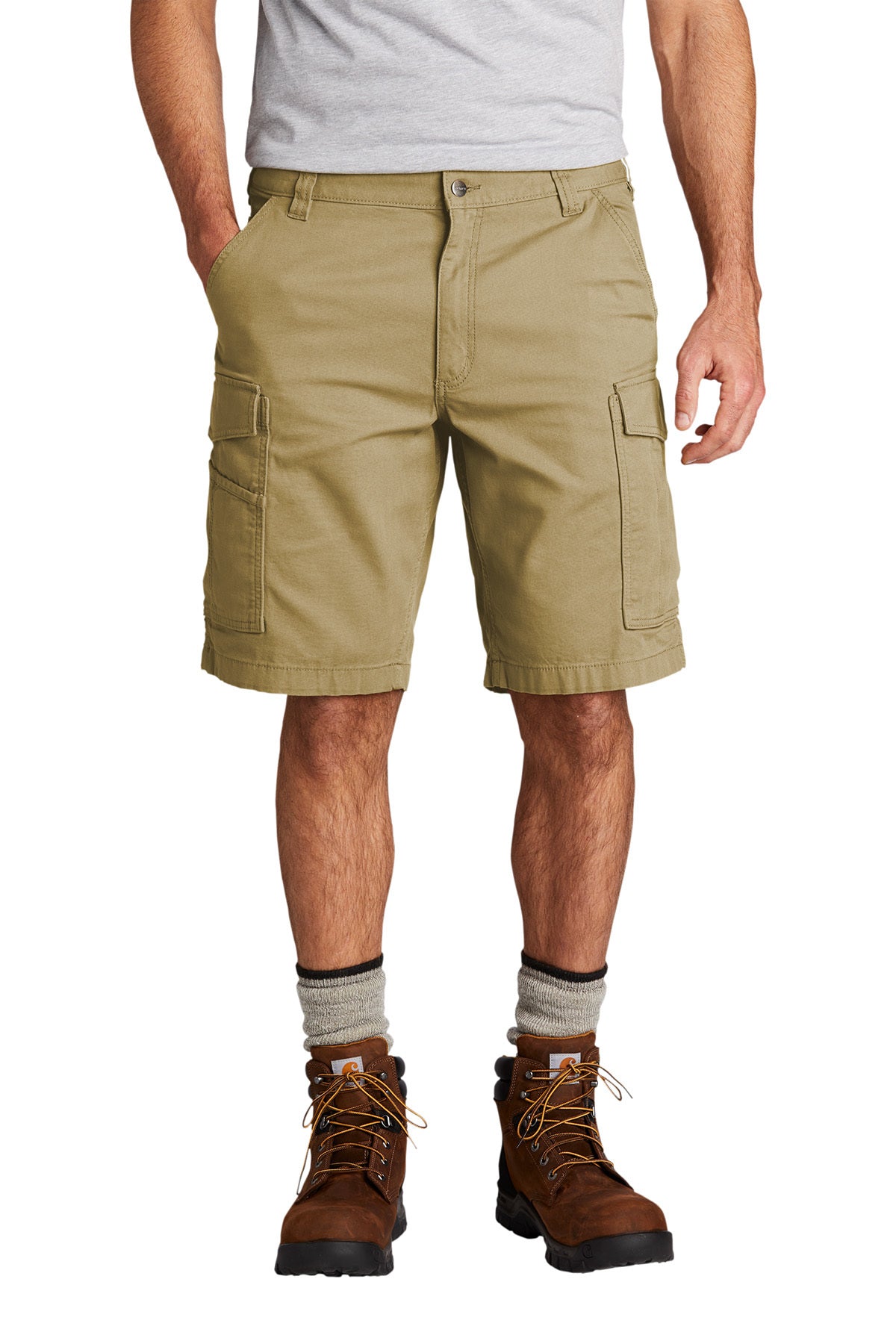 Carhartt® Rugged Flex Rigby Cargo Short in Dark Khaki, style CT103542