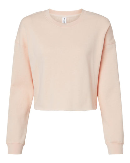 Independent Trading Co. AFX24CRP Women's Lightweight Crop Crewneck in Blush