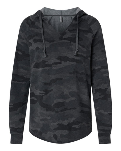 Independent Trading Co. PRM2500 California Wave Wash Hoodie in Black Camo Heather