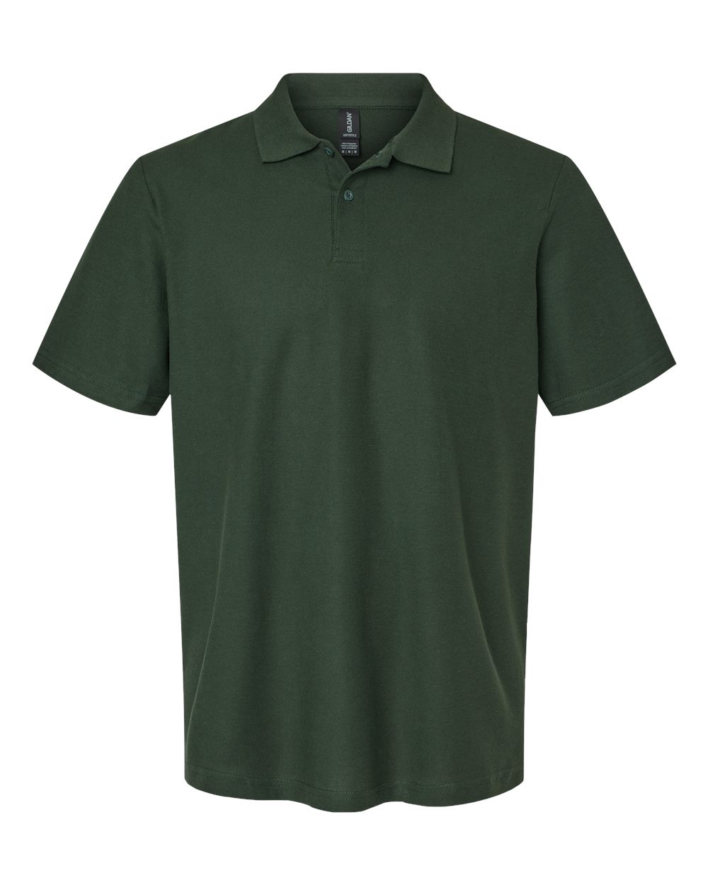Gildan Unisex Softstyle Pique Polo blank in Forest Green, style 64800