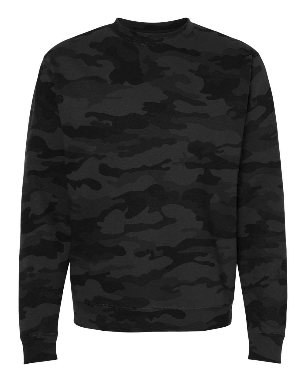 Independent Trading Co. SS3000 Midweight Crewneck Sweatshirt in Black Camo