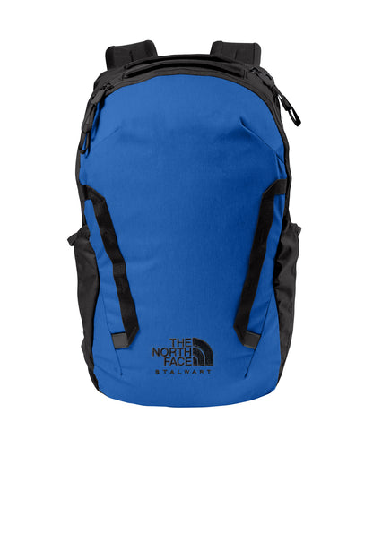 The North Face Stalwart Backpack in TNF Black Heather/ TNF Blue, style NF0A52S6