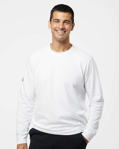 adidas Unisex Fleece Crewneck Sweatshirt in White, style A434
