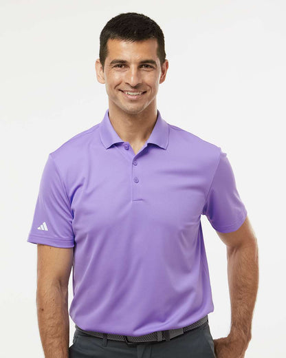 adidas Men's Performance Piqué Polo in Light Flash Purple, style A430