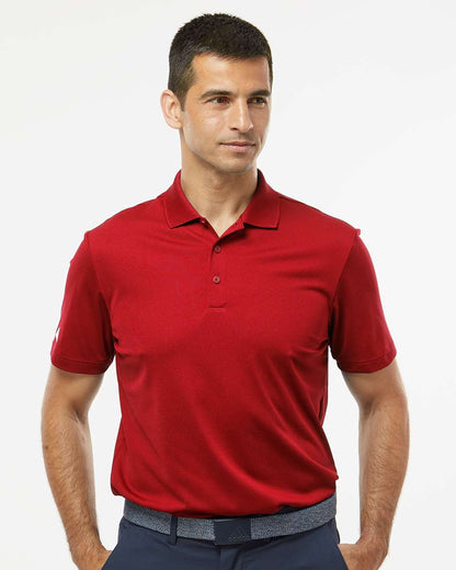 adidas Men's Performance Piqué Polo in Power Red, style A430