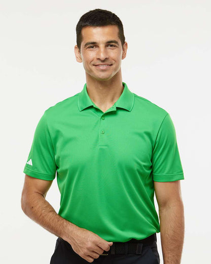 adidas Men's Performance Piqué Polo in Vivid Green, style A430