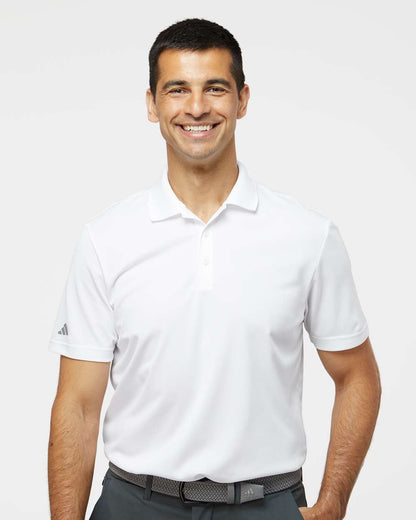 adidas Men's Performance Piqué Polo in White, style A430