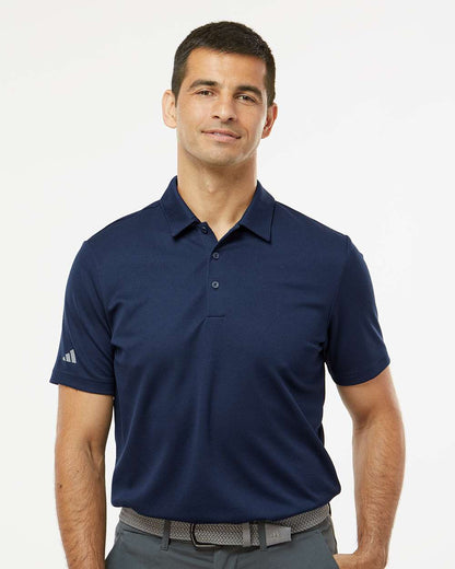 adidas Men's Micro Piqué Polo in Collegiate Navy, style A580
