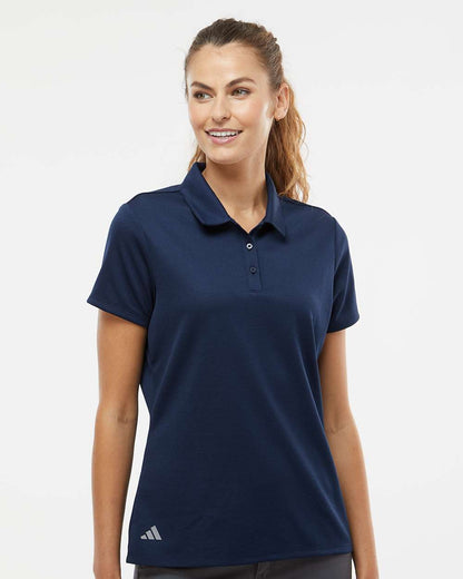 adidas Women's Micro Piqué Polo in Collegiate Navy, style A581